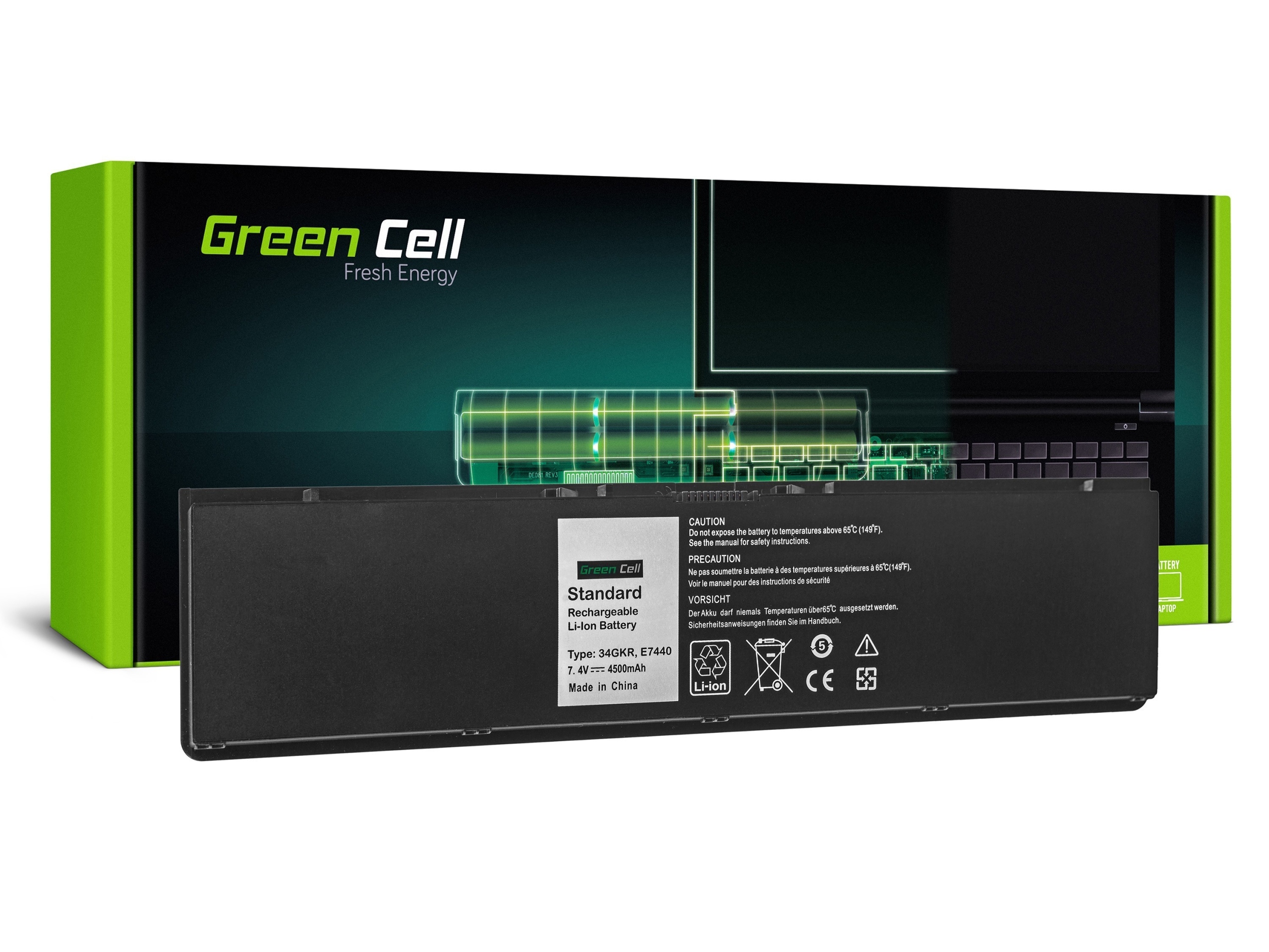 Lítium-iónová batéria pre notebook Dell Green Cell s kapacitou 4500 mAh